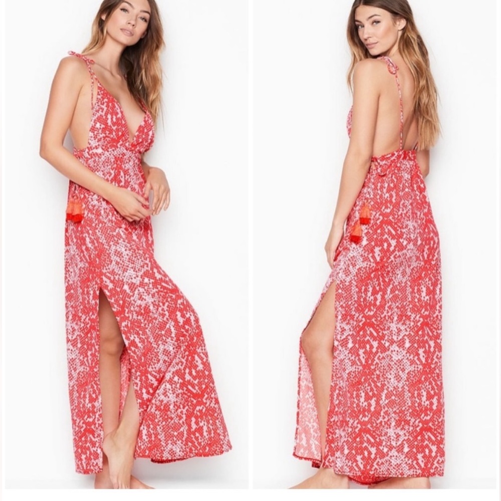 Maaji Coral Beach Maxi Dress Coverup Size Small